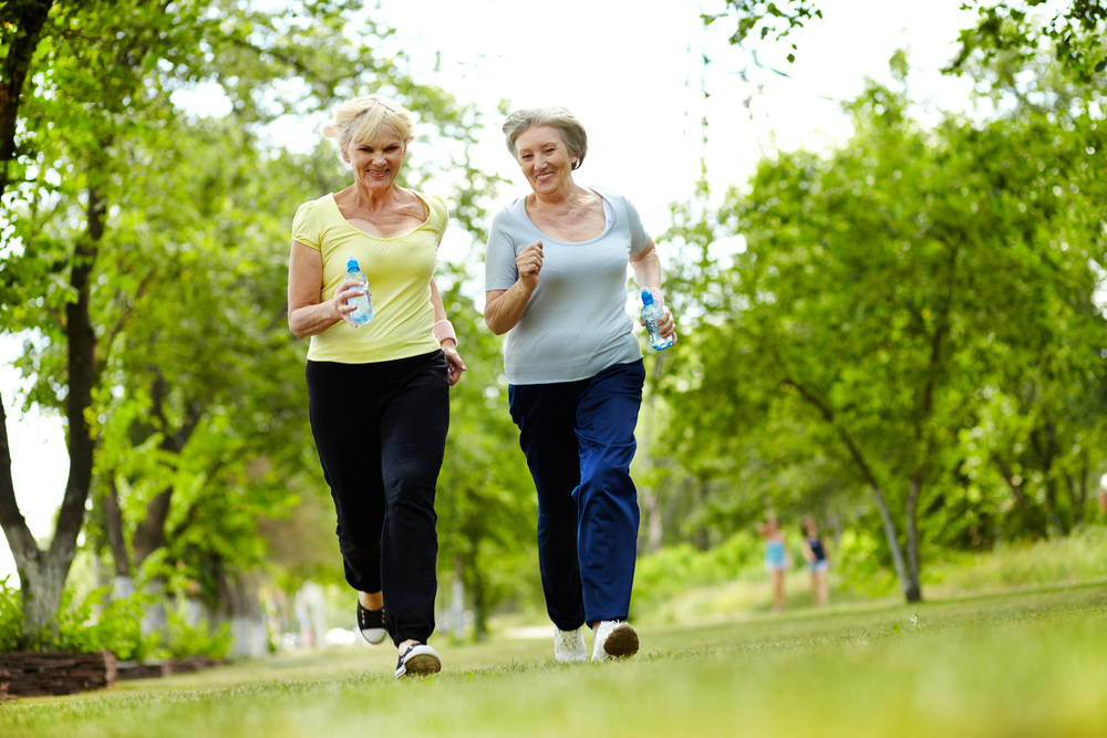 Seniors walking